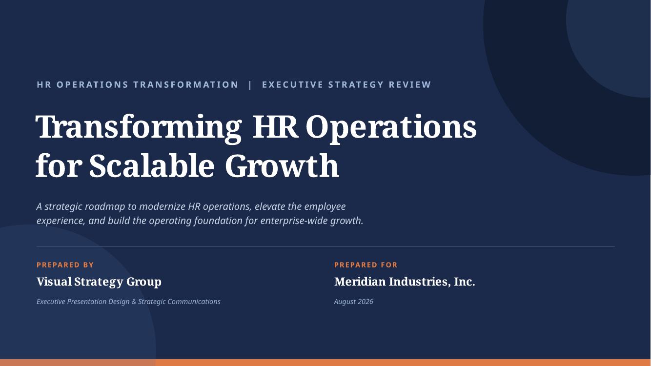 HR Transformation Strategy presentation mockup