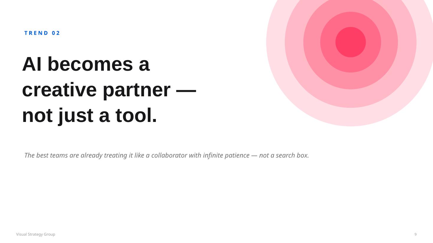 Trend 02: AI becomes a creative partner, not just a tool